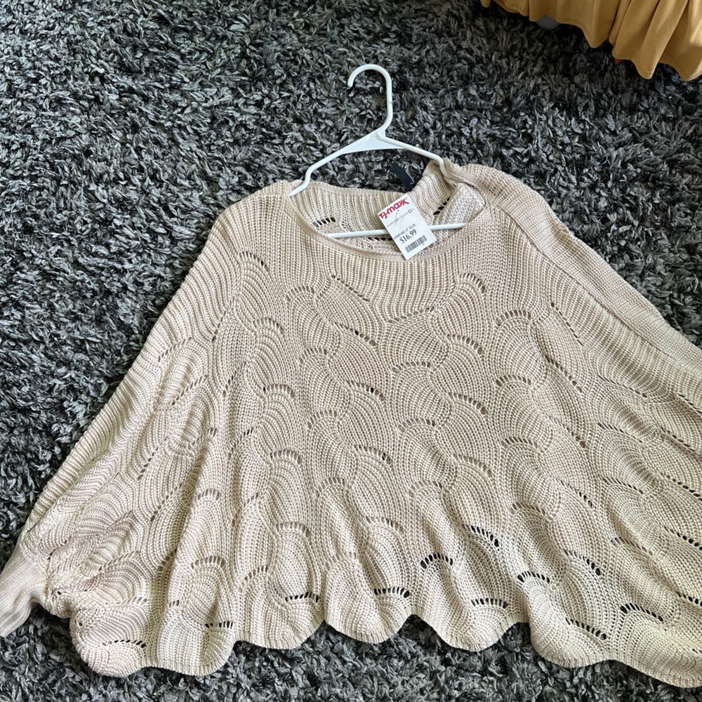 Never worn poncho/sweater
